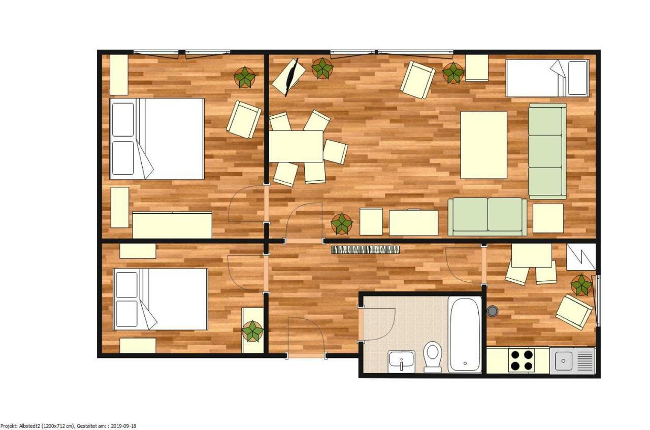 Kuenstler Ferienwohnung 3 Zimmer Kueche Bad Zentrale Lage Wulsbuttel Esterno foto
